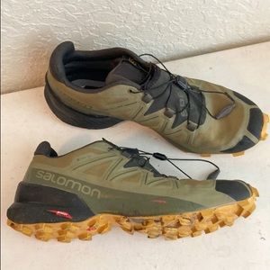 Salomon speedcross green and yellow otholite Gore Tex sneakers